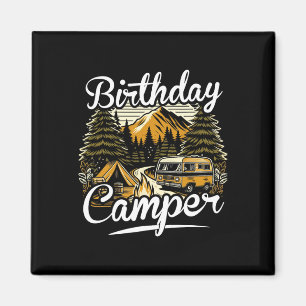 Birthday Camper Camping Magnet