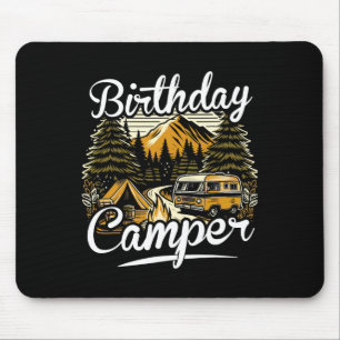 Birthday Camper Camping Mouse Pad