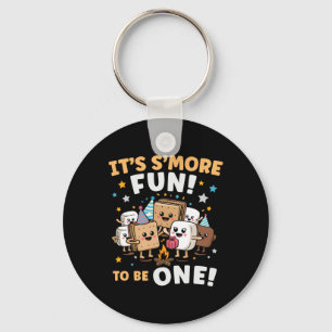 Birthday Campfire Marshmallow It's S'more Fun Bein Key Ring