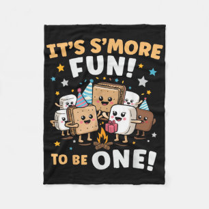 Birthday Campfire Marshmallow Its Smore Fun Being  Fleece Blanket