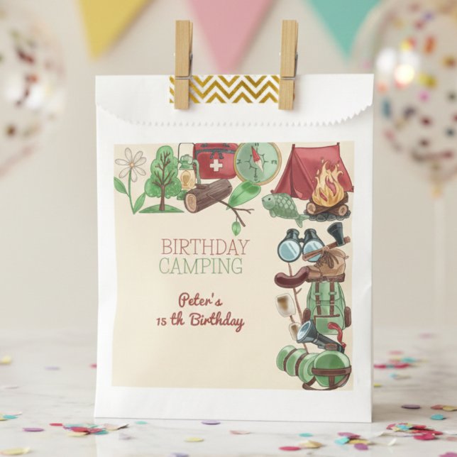 Birthday camping nature hiking for kids favour bag (Creator Uploaded)