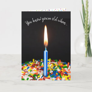 Birthday Candle in Cake Humour Card