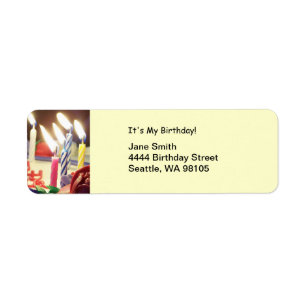 Birthday Candles Address Label Return Address Label