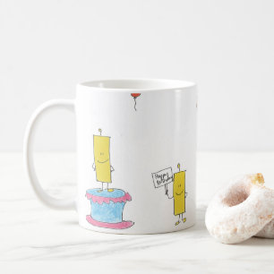 Birthday Candles and Balloons Coffee Mug