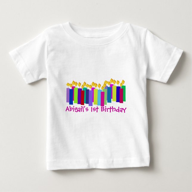 Birthday Candles Baby T-Shirt (Front)