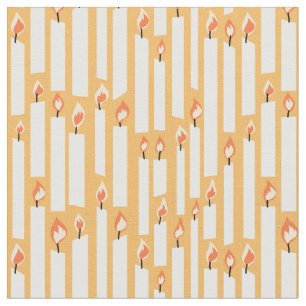 Birthday candles cake party fabric