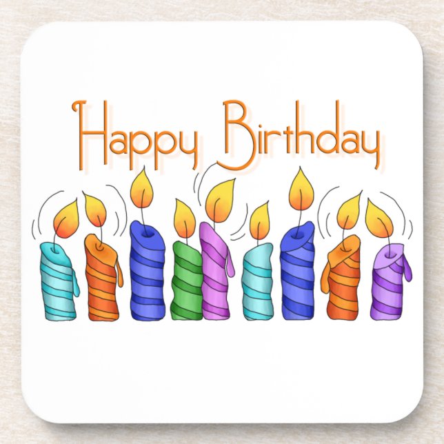 Birthday Candles Coaster Set (Front)