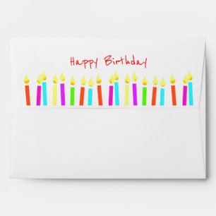 Birthday Candles Happy Birthday Envelope