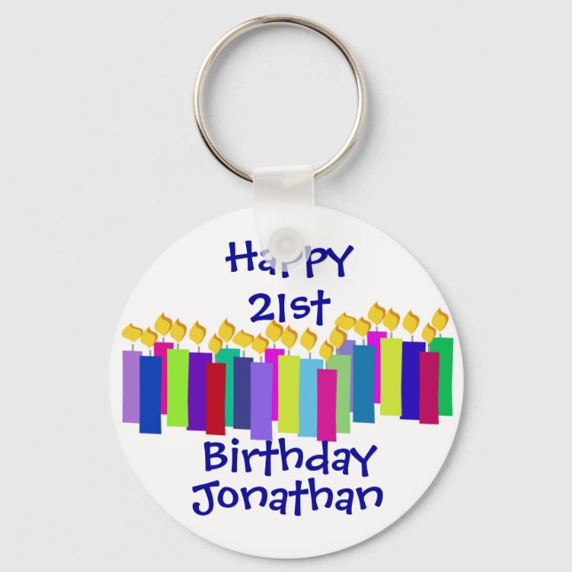 Birthday Candles Key Ring (Front)
