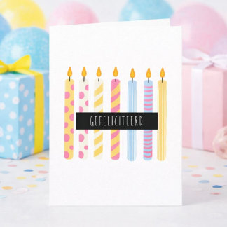 Birthday Candles Minimal Happy Birthday Card