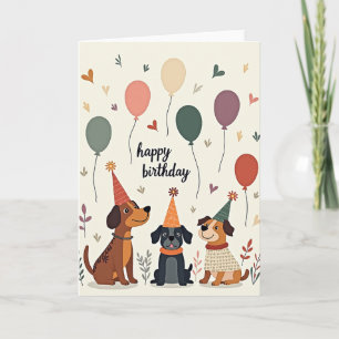 Birthday Canine Friends Card