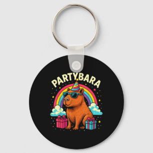 Birthday Capybara Tee For Kids Fun Partybara Capyb Key Ring