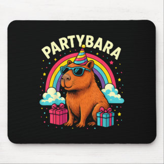Birthday Capybara Tee For Kids Fun Partybara Capyb Mouse Pad