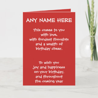 BIRTHDAY CARD