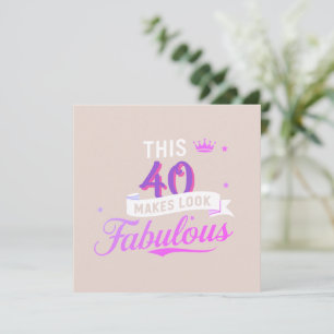 Birthday card 40th for mom-add your age