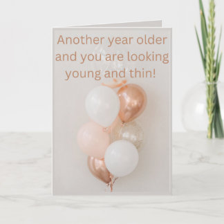 Birthday card about thin hair