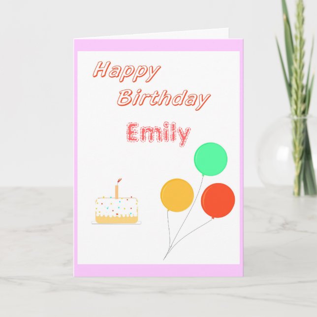 Birthday Card Add name (and age for child) (Front)