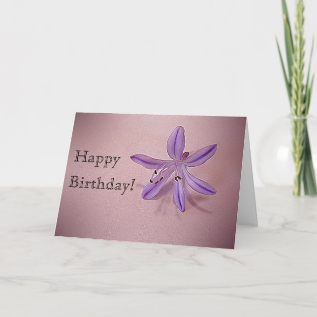 Birthday Card - Agapanthus floret (Front)
