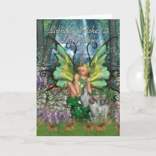 Birthday Card - Angelica Fantasy Woodland Fairy