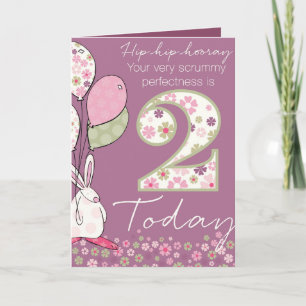 Birthday Card - Baby Girls 2nd Birthday