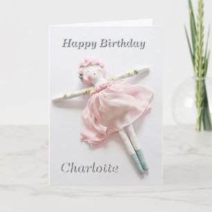Birthday Card - Ballerina Soft Toy