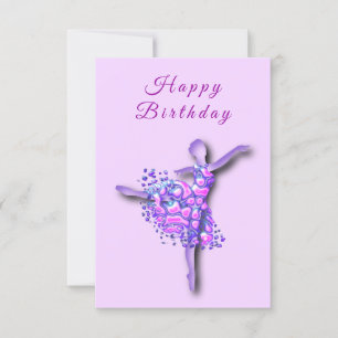Birthday Card Ballet Dancer Girl Ballerina
