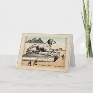 Birthday card -Basset sphinx