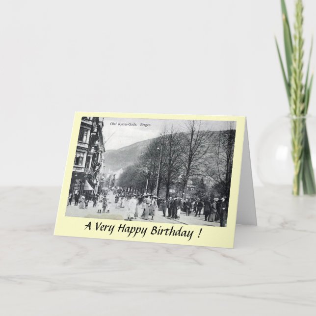 Birthday Card - Bergen, Norway (Front)