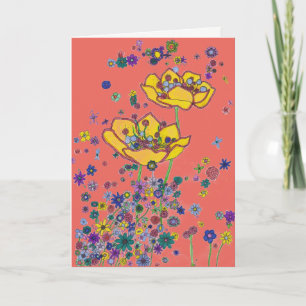 Birthday Card - Big Yellow Flowers