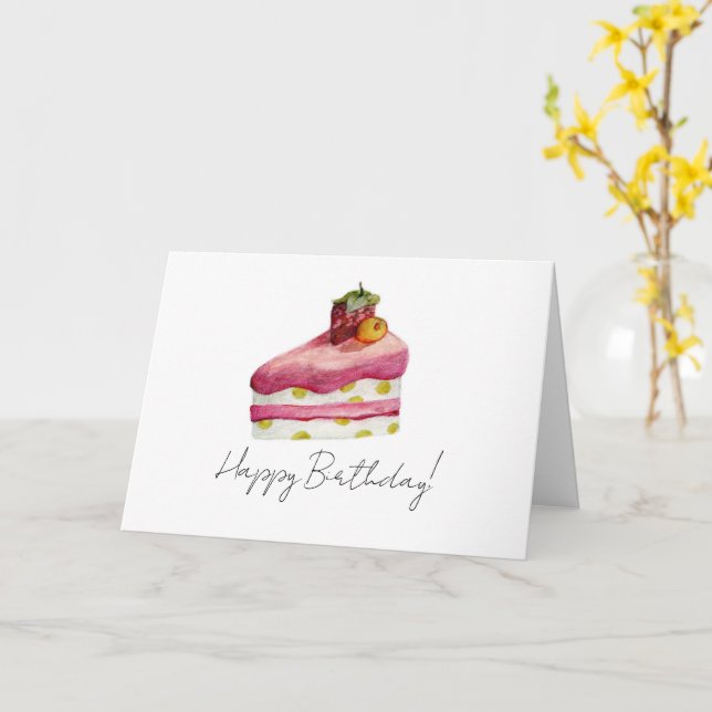 Birthday Card: Birthday Bash Collection: 202 Card (Yellow Flower)