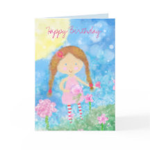 Birthday Card, Birthday Girl, Cute Girl