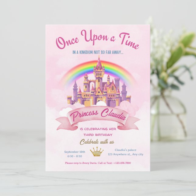 birthday card, birthday invitation card (Standing Front)