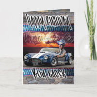 Birthday card boy racer