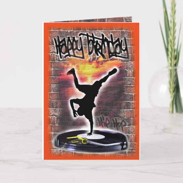 Birthday card breakdancer (Front)