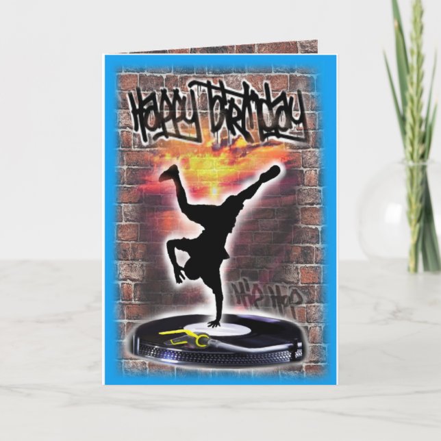 Birthday card breakdancer (Front)
