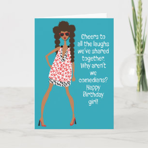 Birthday Card - Cheers to all the laughs