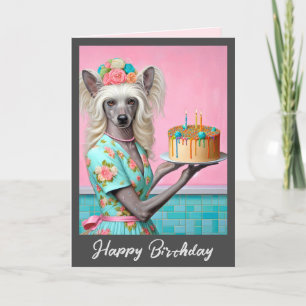 Birthday Card   Chinese Crested Dog 3rd Birthday