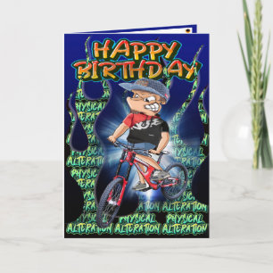 Birthday card DH Biker