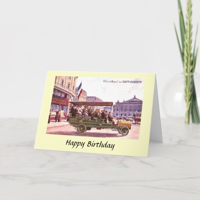 Birthday Card - Dion-Bouton Charabanc (Front)