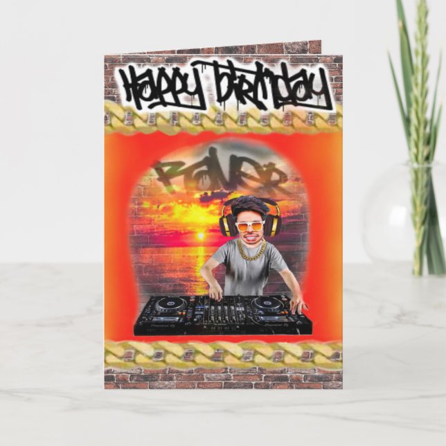 Birthday card DJ (Front)