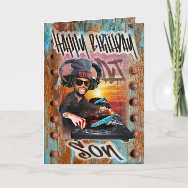 Birthday card DJ for son (Front)