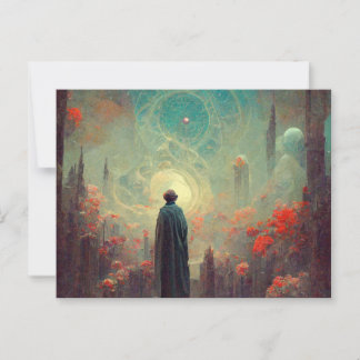 Birthday card fantastic mystical beauty