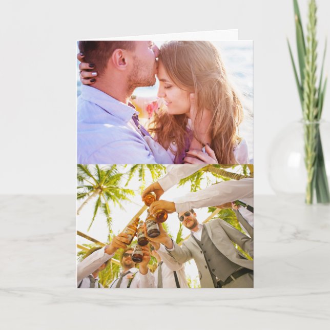 Birthday Card Folded 2 Edge Photos (Front)