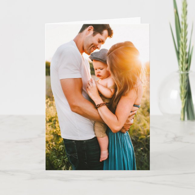 Birthday Card Folded Photo & Text (Front)