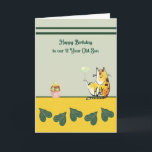 Birthday Card for 12 year old Son with Cat<br><div class="desc">Birthday Card for your 12 year old Son with a funny cat,  balloon and a birthday cupcake.  Thanks to Creative Fabrica and the Hungryjpeg for some of the elements in the design.  The words on the inside can be changed.</div>