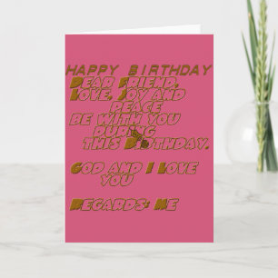 Birthday Card for a Christian Friend