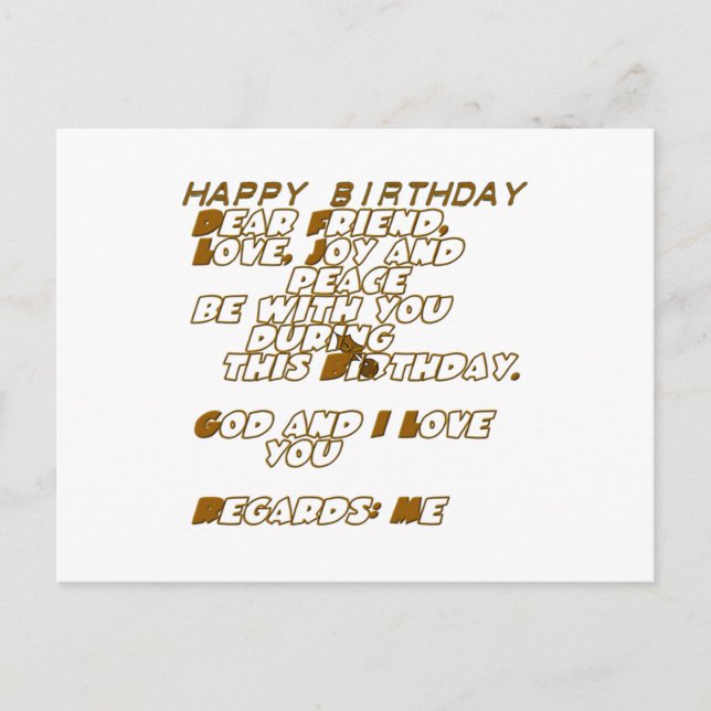 Birthday Card for a Christian Friend (Front)