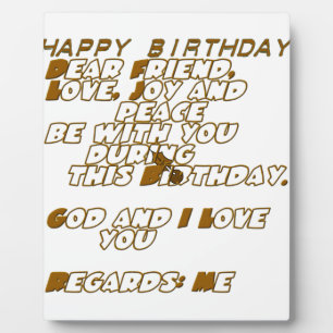 Birthday Card for a Christian Friend Plaque
