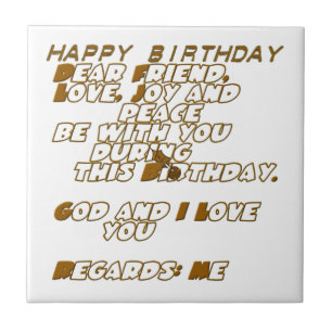 Birthday Card for a Christian Friend Tile