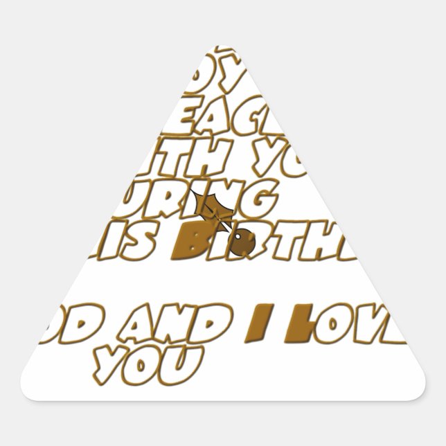 Birthday Card for a Christian Friend Triangle Sticker (Front)